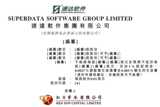 原标题：速达软件港交所递表，红布林 完成 B＋轮融资 来源：IPO早知道